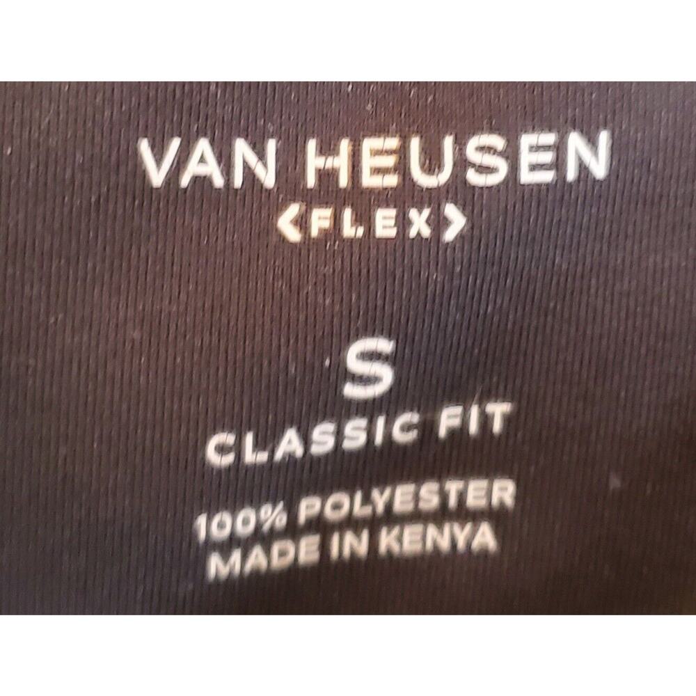 VAN HEUSEN Men S Small Sweater Storm Blue Fleece Lined Classic Fit Chest 38" - Picture 3 of 5